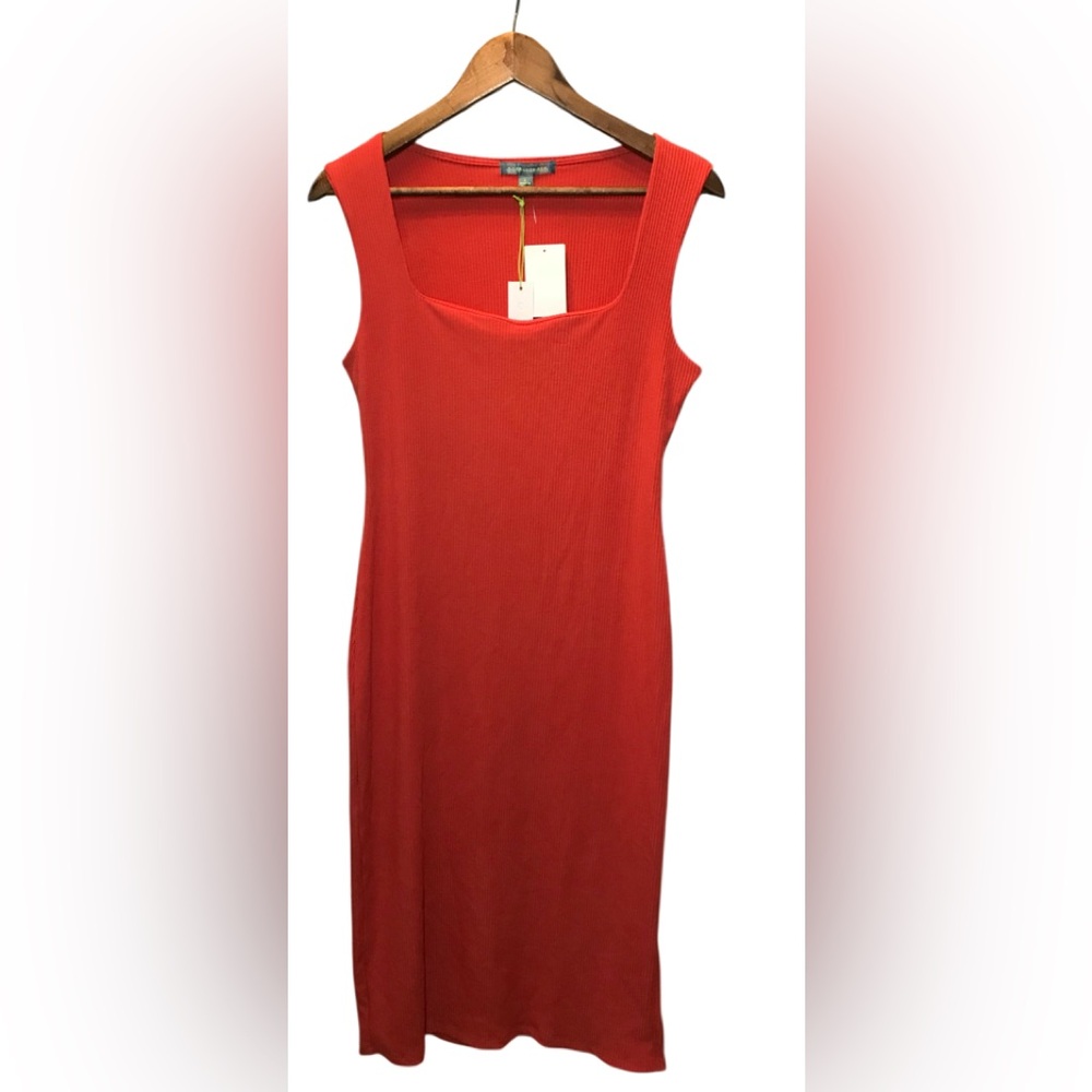 Good Luck Gem Vibrant Red Ribbed Top